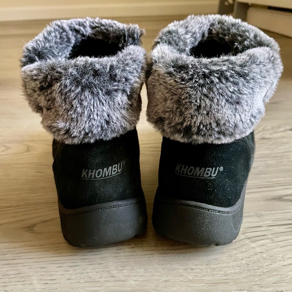 Khombu Black w Gray Fur, Boots - Picture 3 of 9